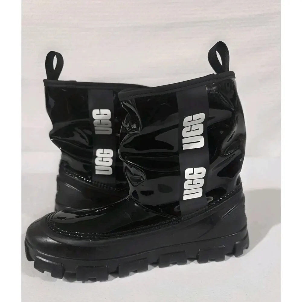 UGG Classic Brellah Mini Boots Black Waterproof kids Size 4